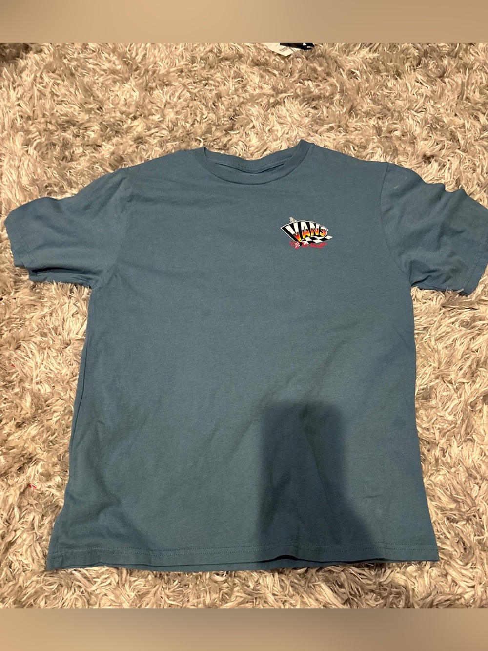 Vans Teal Short Sleeve Tee with Small Chest Logo